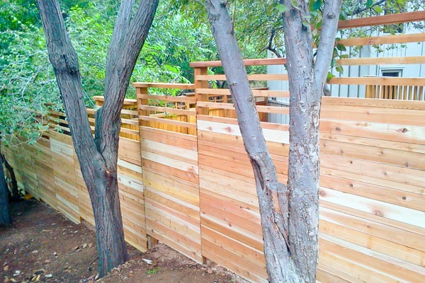 fence for sloping hill
